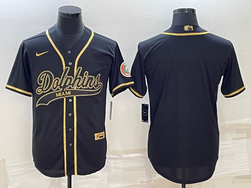 Men's Miami Dolphins Black Blank Jersey